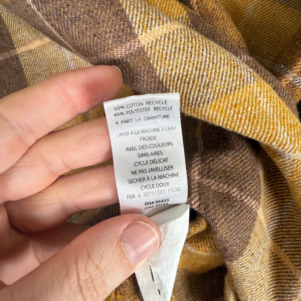 Toad&Co Mustard and Brown Plaid Button-Down Shirt - Picture 6 of 8